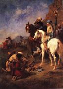 Eugene Fromentin Falcon Hunting in Algeria;The Quarry oil painting reproduction
